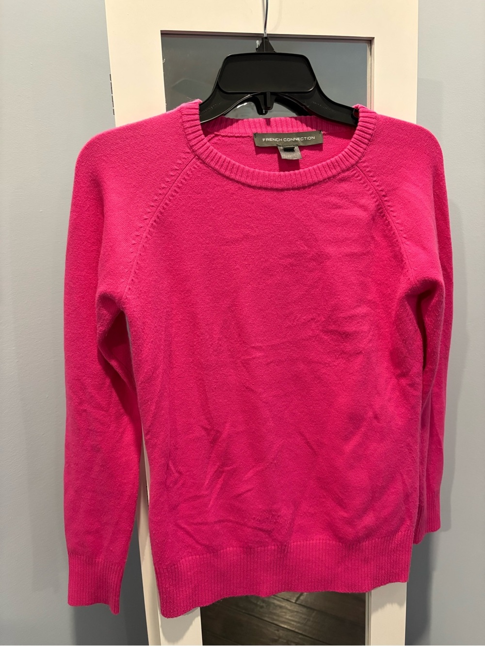 French Connection Bright Pink Crewneck Sweater